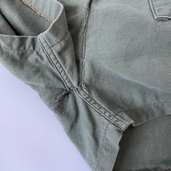 Olive High Waist Women's Shorts - Picture 4 of 4